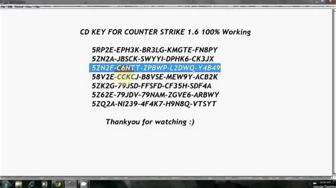 counter strike 1.6 şifresi cd key